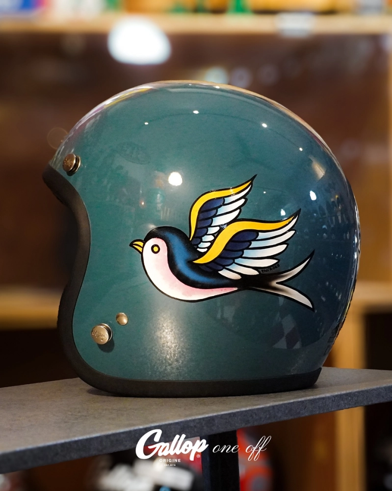 One off系列 老美式彩繪帽設計 3/4半罩安全帽