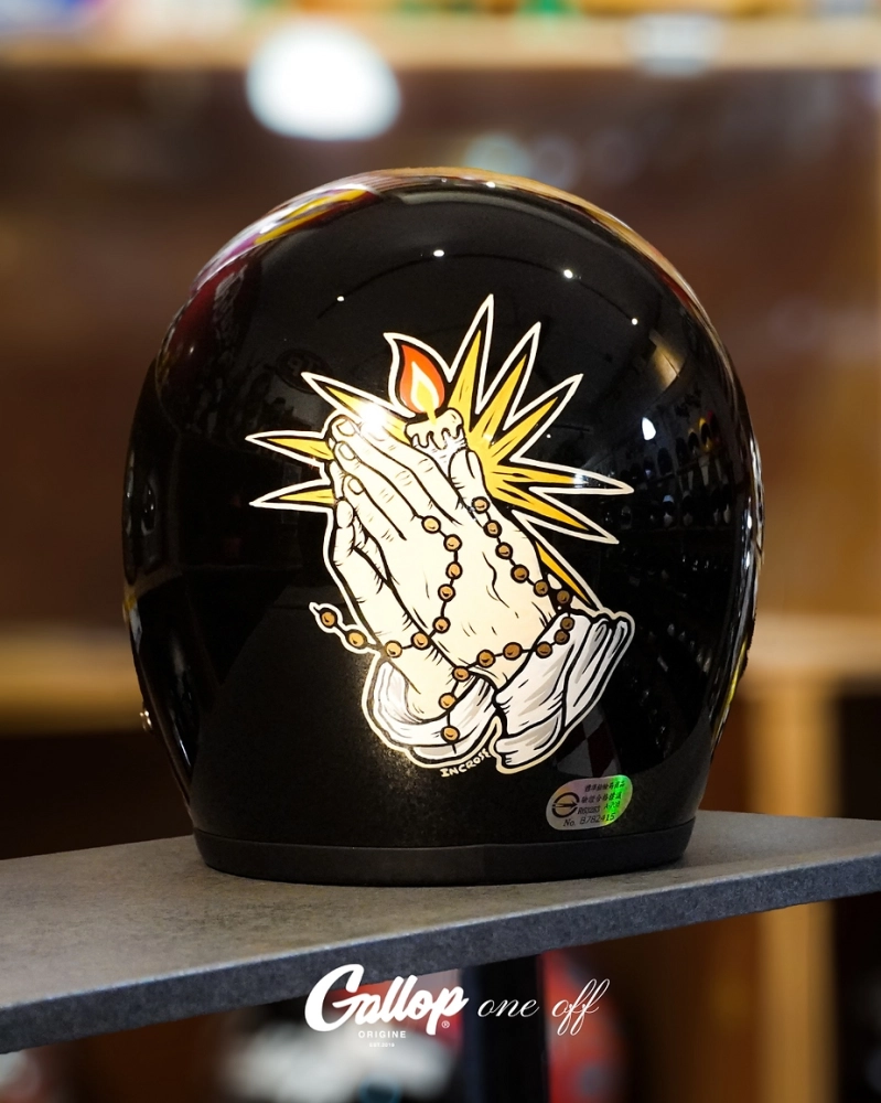 One off系列 老美式彩繪帽設計 3/4半罩安全帽