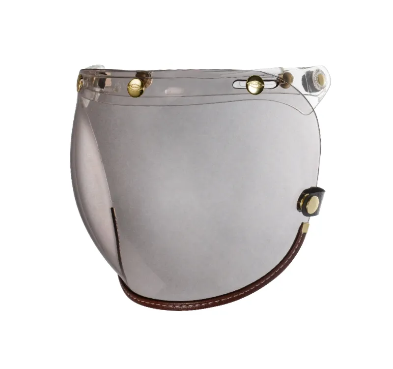 咖啡色皮革TOP PP釦式風鏡-淺茶