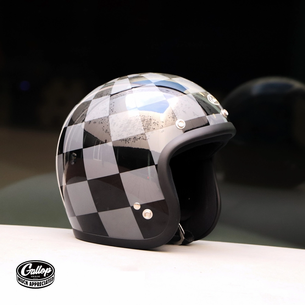 GALLOP「Retro Grid」方格棋復古安全帽
