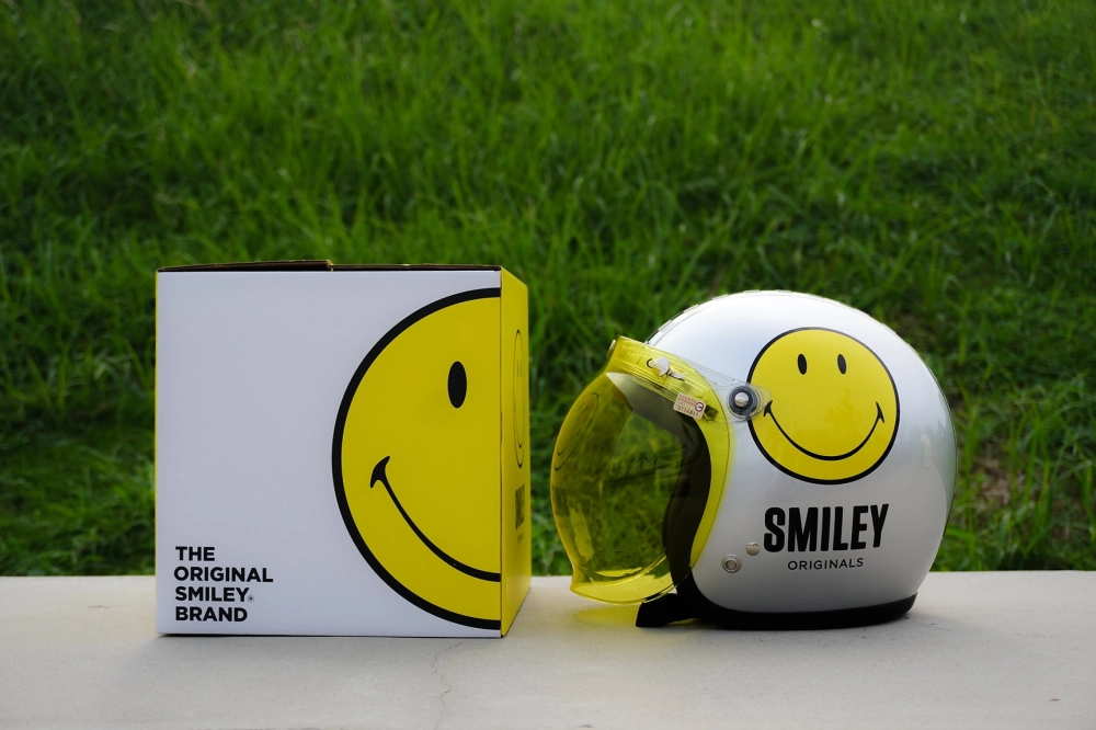 Gallop x SMILEY HELMET 黃色笑臉 聯名款 3/4 半罩安全帽