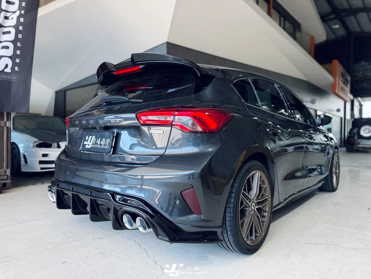 全新 FOCUS MK4 MK4.5 st line 升級 CGW 中尾段 含電控閥門 四出尾飾管 排氣管