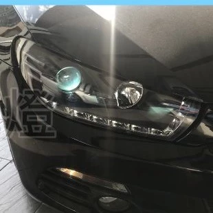實車 安裝 福斯 VW SCIROCCO LED 光條 類R8 魚眼 黑框 大燈 LED 燈眉
