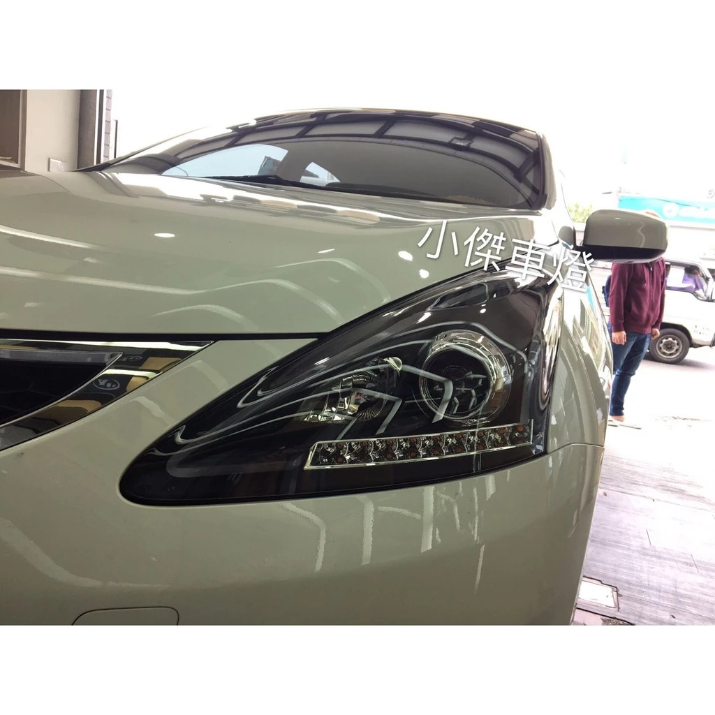 BIG TIIDA 13 14 15 2013 2014 雙導光 日行燈 DRL 魚眼 大燈 車燈