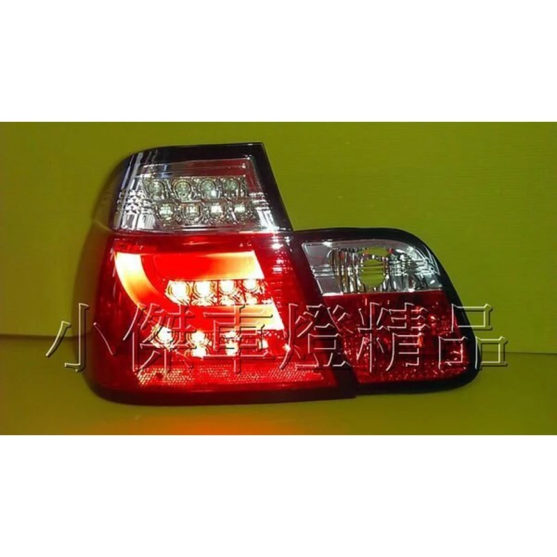 全新 寶馬 BMW E46 98-01 2D 2門 光柱 光條 紅白晶鑽 LED 尾燈 雙門 後燈