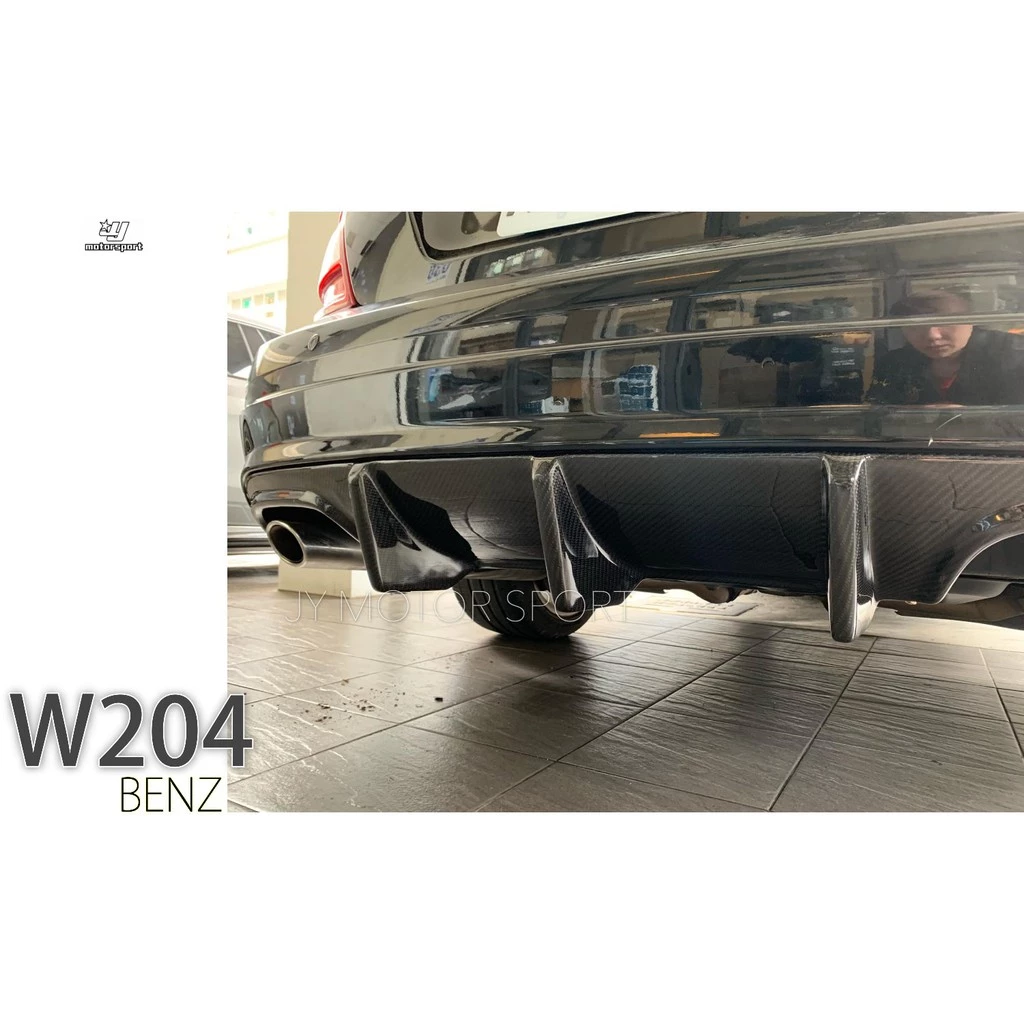 全新 賓士 BENZ W204 前期 C300 專用 AMG 加大版 大魚鰭 卡夢 碳纖維 後下巴