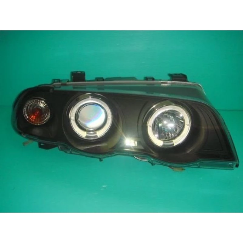 全新 BMW E46 98 99 00 01年 2D 2門 黑框 LED 光圈 魚眼 大燈 頭燈
