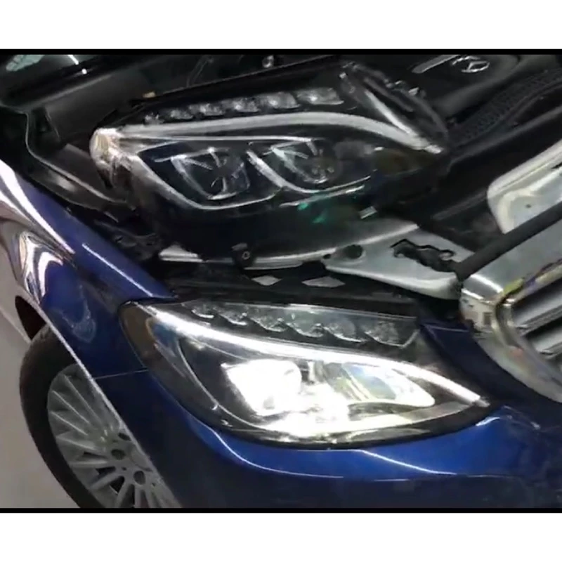 進化升級版BENZ W205原廠中階版單魚眼大燈升級原廠高階版雙魚眼LED大燈 轉向大燈 再免費升等一抹藍光