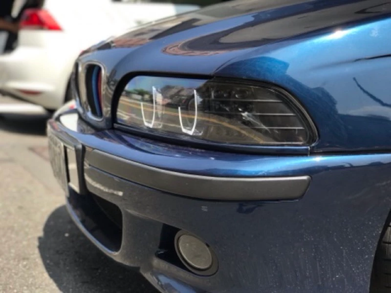 全新 BMW E39 95 96 97 98 99 年 黑框 U型 LED 方向燈 光圈 魚眼 大燈