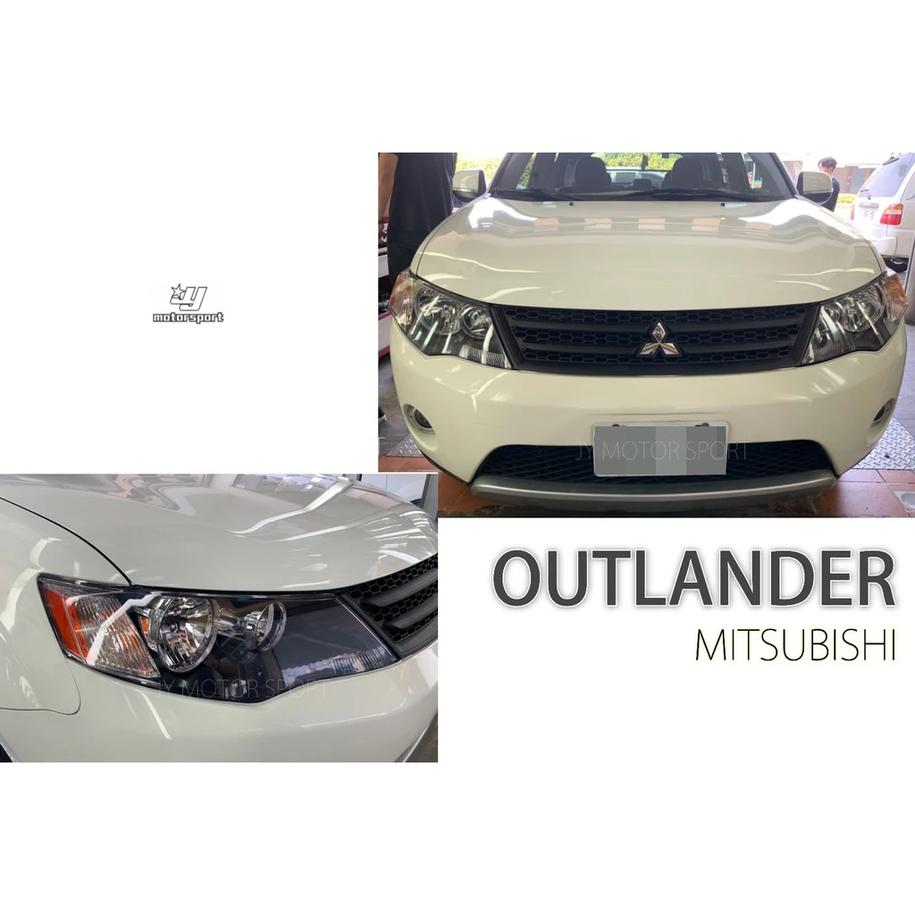 全新 三菱 OUTLANDER 08 09 10 年 原廠型 黑框 黃角 頭燈 大燈 一個3200