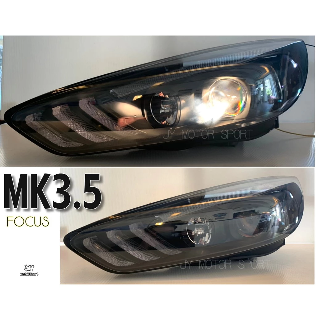 福特 ford FOCUS MK3.5 15 16 17 年 類野馬 R8 魚眼 跑馬方向燈 大燈 頭燈 改版