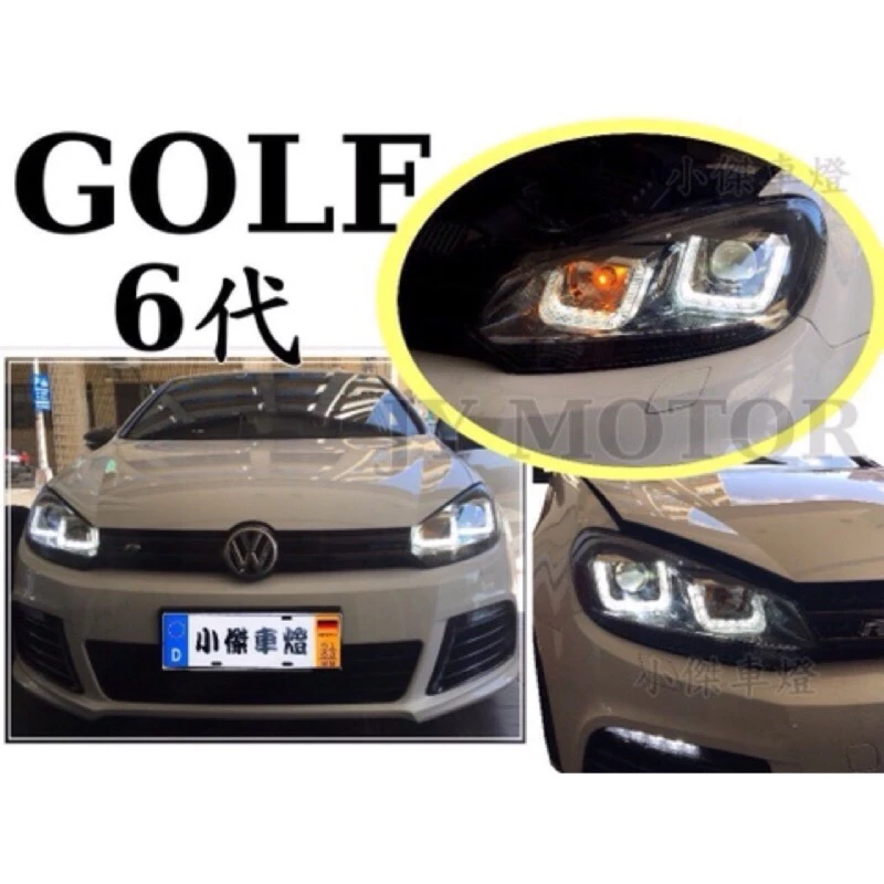 新改版 vw 福斯 golf6代 golf 6 golf09 年 TDI 雙U R8 燈眉魚眼大燈＋HID