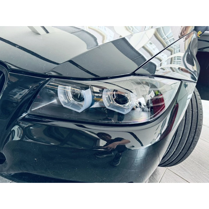 全新 BMW E90 E91 LCI 小改款 對應原廠HID U型導光 LED光圈 黑框 魚眼 大燈