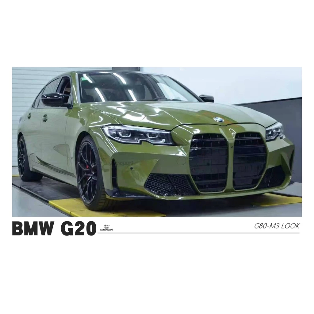 新 BMW 寶馬 G20 G21 19 20 21 年改 G80 M3 前保桿 前大包 含配件 鼻頭 水箱罩 素材