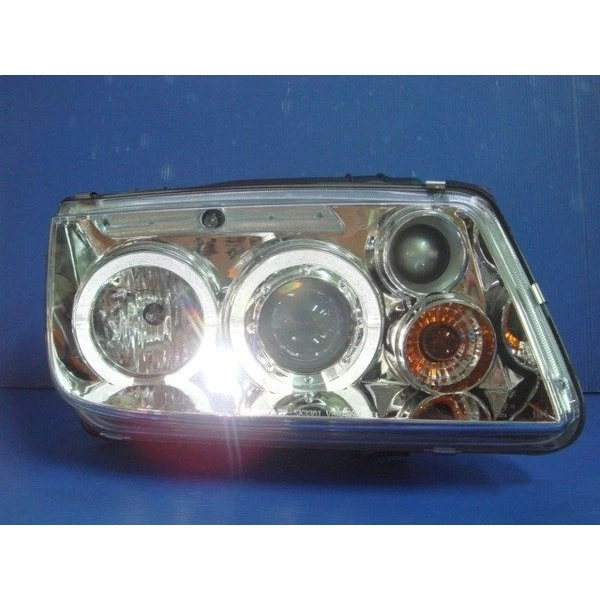 VW 福斯 BORA 99 - 04 LED 光圈魚眼 晶鑽 / 黑底 大燈 內建霧燈 一組4300