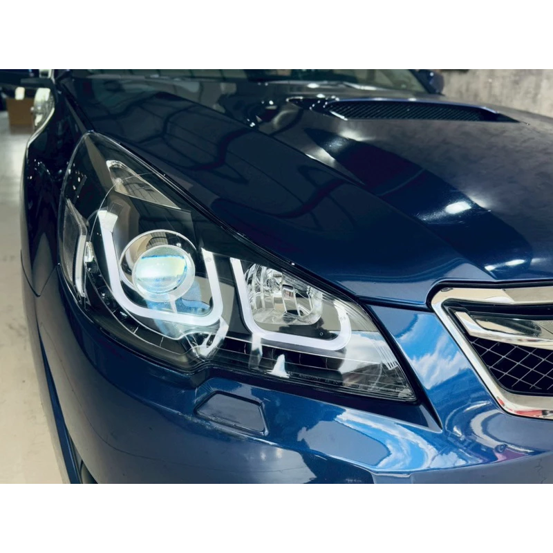 全新 SUBARU LEGACY 10-17年 遠近魚眼R8大燈+LED方向燈 雙U導光條 大燈
