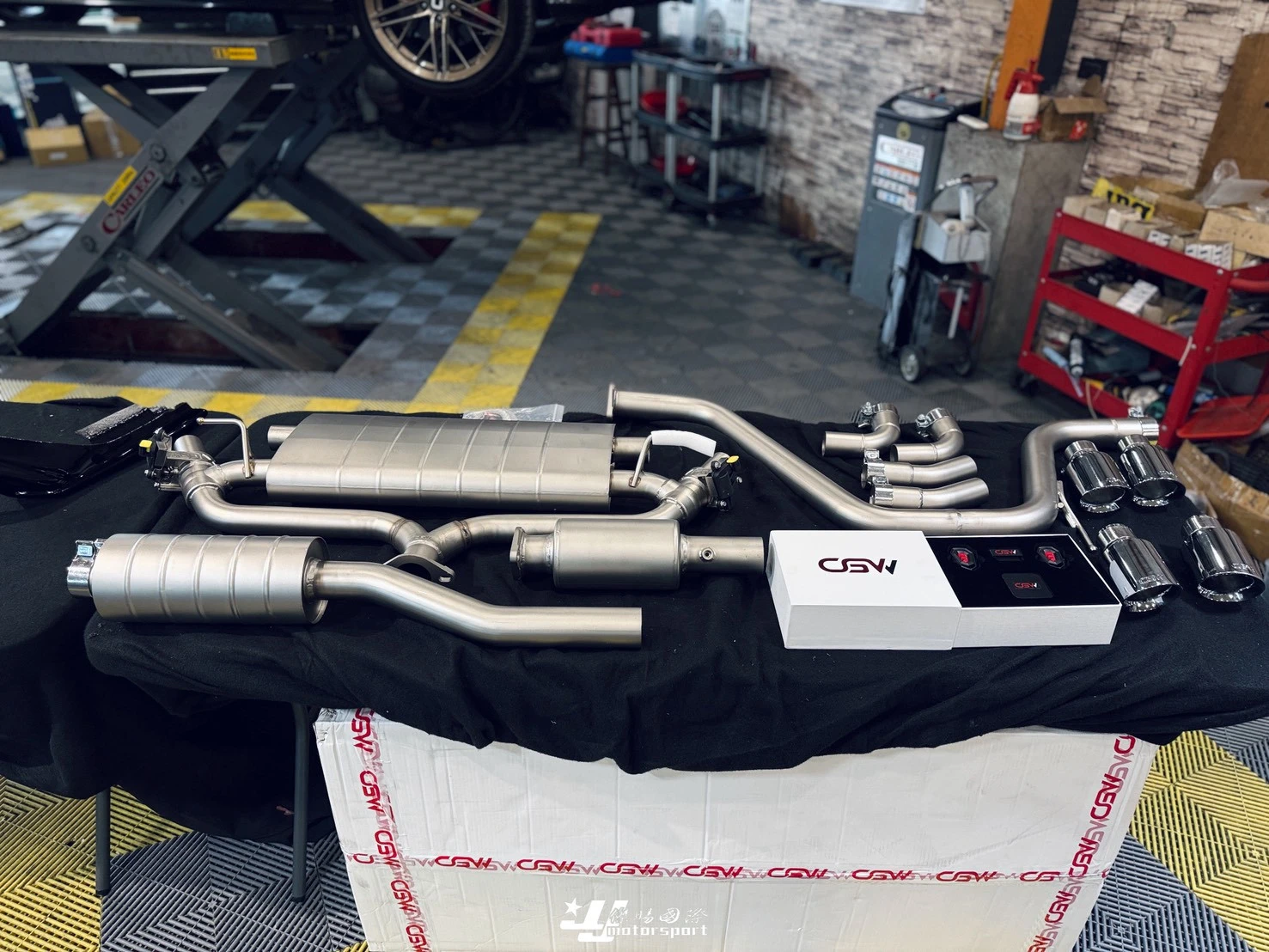 全新 FOCUS MK4 MK4.5 st line 升級 CGW 中尾段 含電控閥門 四出尾飾管 排氣管