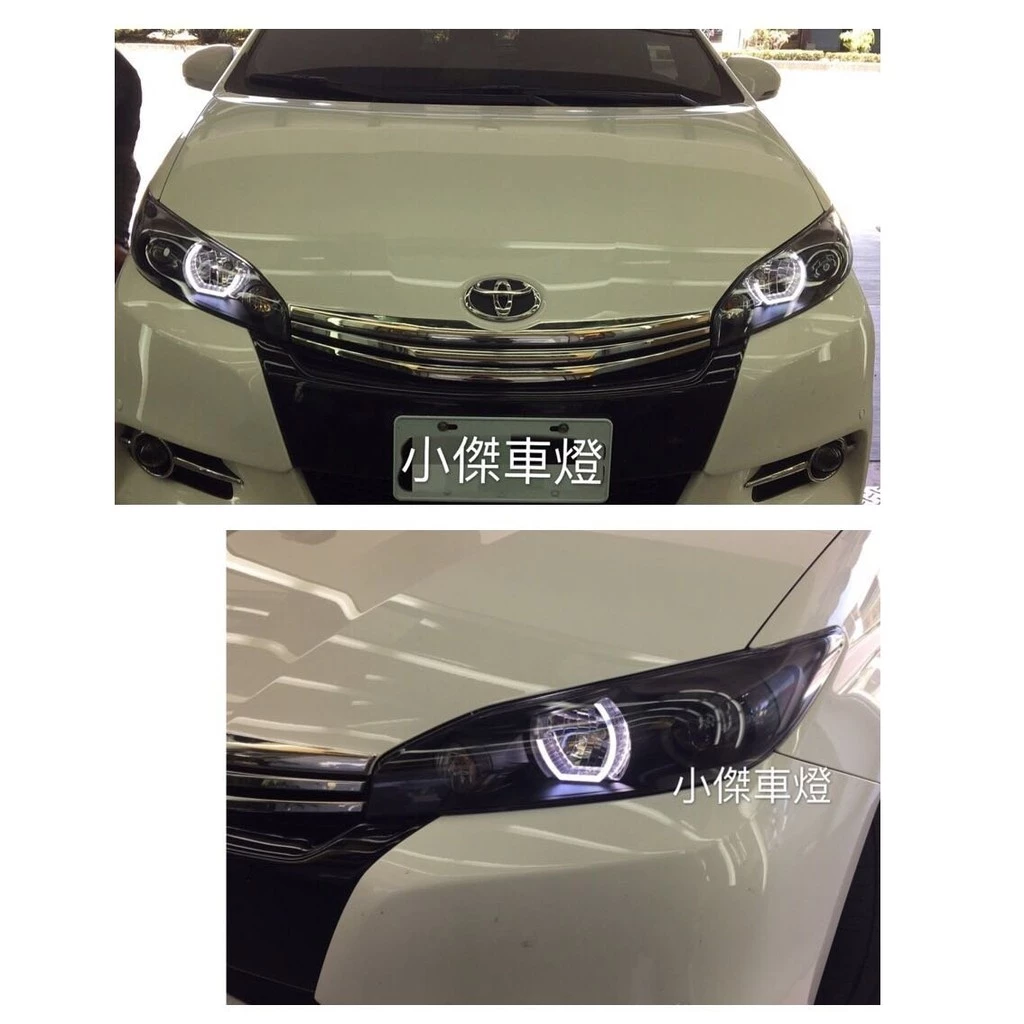 客製 實車WISH 09 10 11 12 13 14 15 年 3D導光 光圈 燻黑 魚眼 大燈