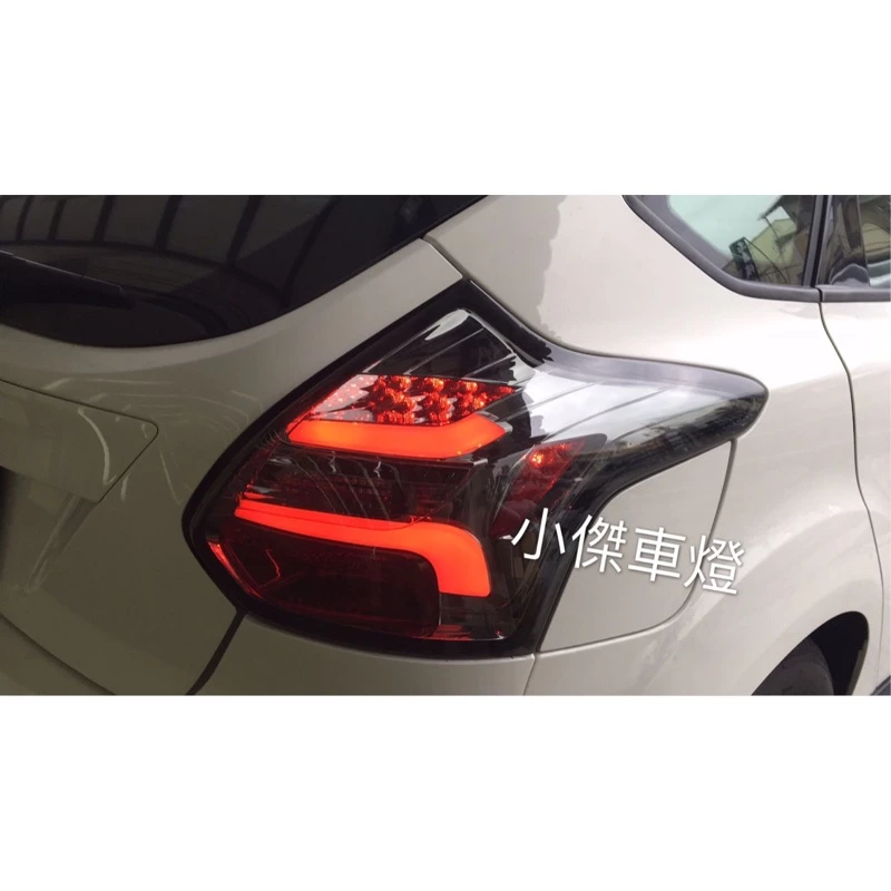 全新 FORD FOCUS 13 14 15 MK3 導光式樣 黑框LED尾燈 跑馬方向燈