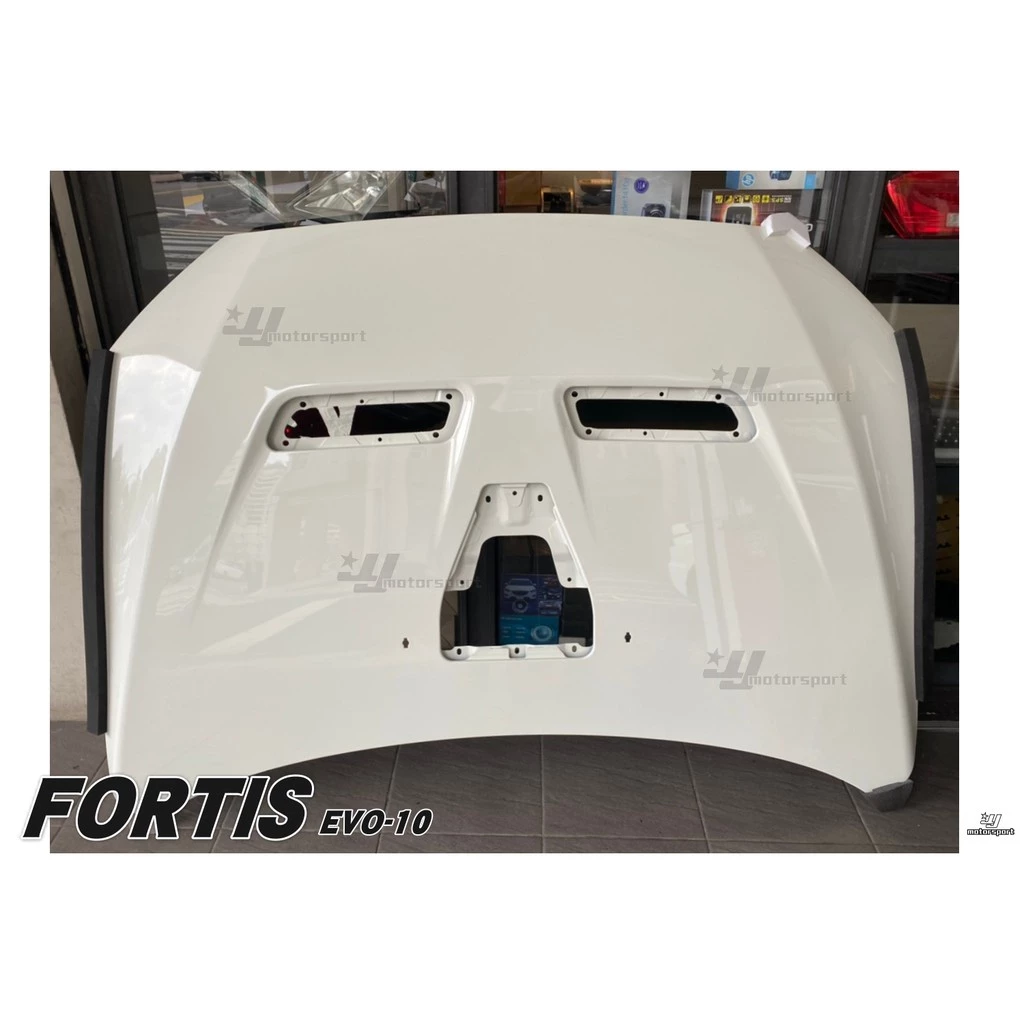 全新 三菱 LANCER FORTIS EVO 10 鯊魚頭 專用 開孔 引擎蓋 鐵件 素材 空力套件