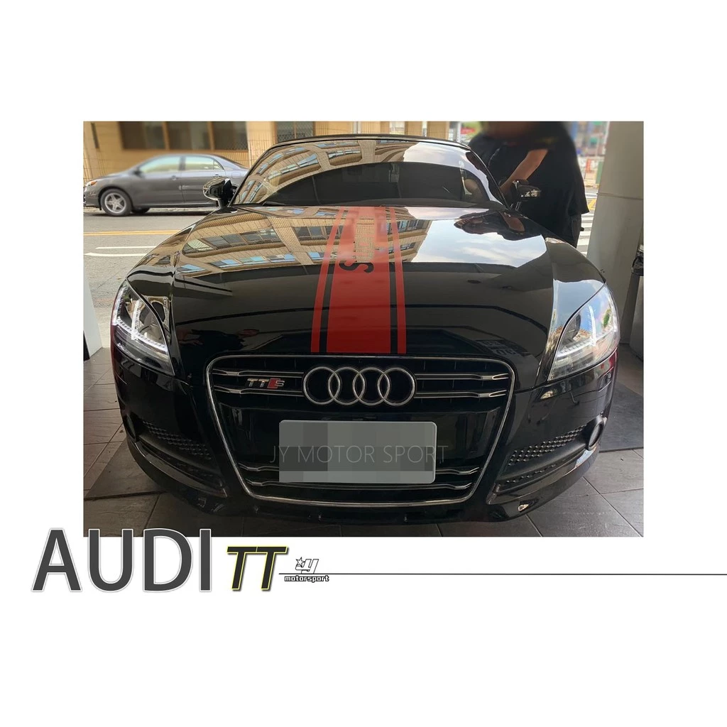 全新 AUDI 奧迪 TT 06 07 08 09 10 11-13 HID版專用 黑框 雙L 跑馬方向燈魚眼大燈