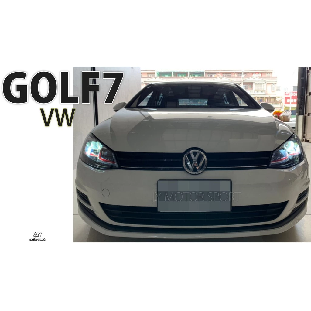 全新 VW 福斯 GOLF 7 7代 7.5代 跑馬方向燈 雙功能 雙L紅線條魚眼大燈