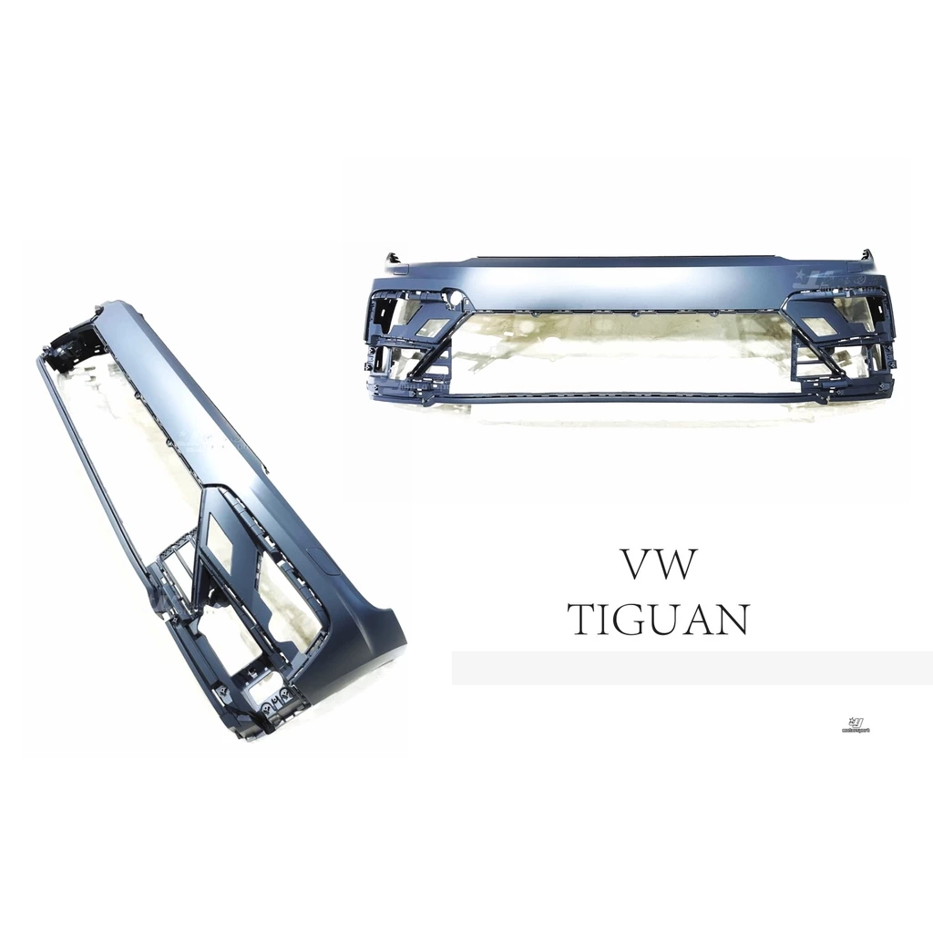全新 VW 福斯 TIGUAN 18 前 R line 前保桿 前大包 空力套件 含 後下巴 素材