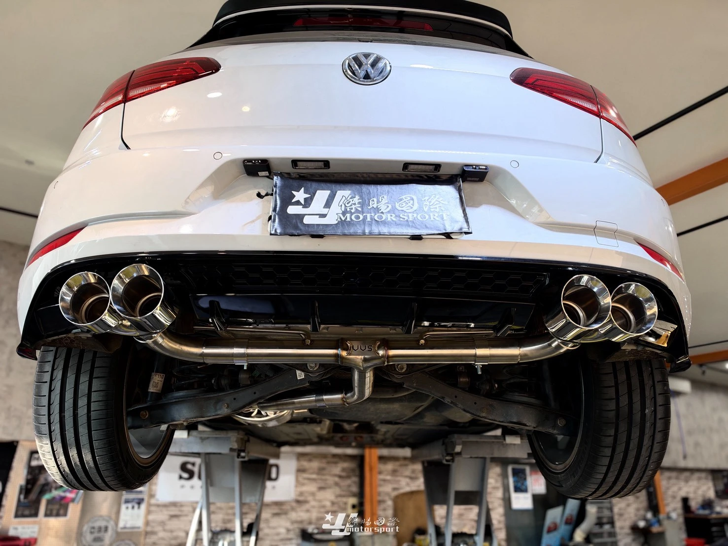 全新 福斯 VW GOLF 7.5 R-LINE 升級 VVS 排氣管 中尾段 + 遙控閥門 排氣管 含後下巴