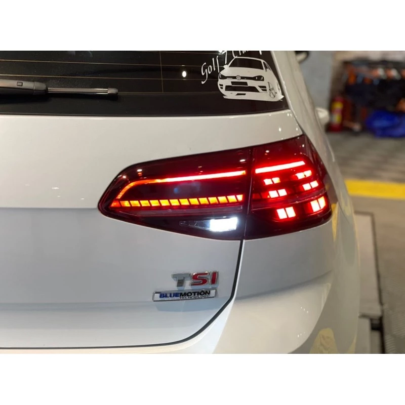 全新 福斯 VW GOLF 7 GOLF 7.5代 升級 紅白 GTI 樣式 LED 光導式 後燈 尾燈