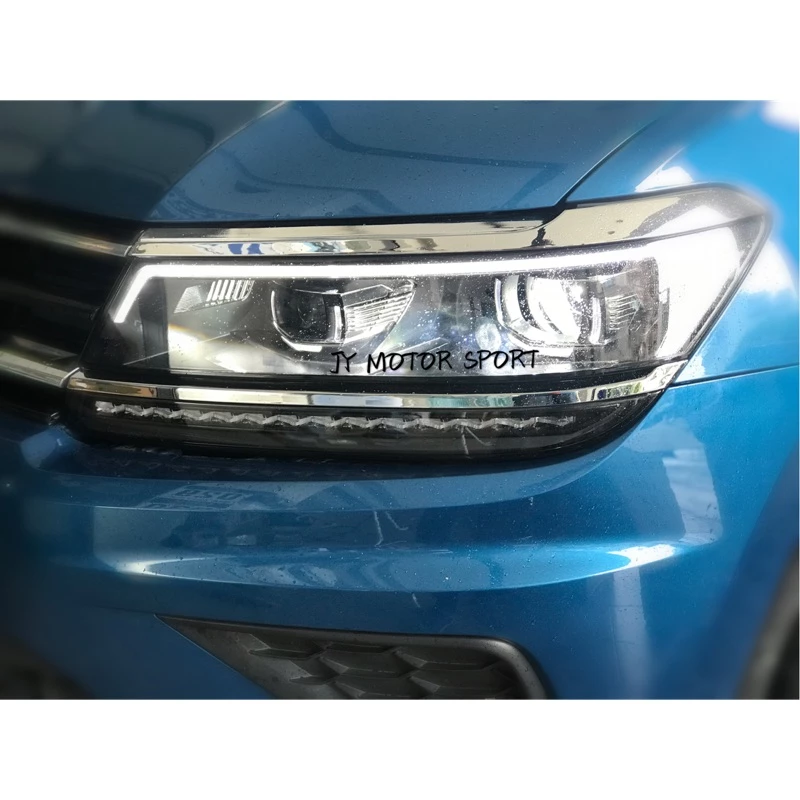 全新 福斯 VW Tiguan 2017 2018 LED 光圈日行燈 低配改高配 魚眼 大燈 實車安裝