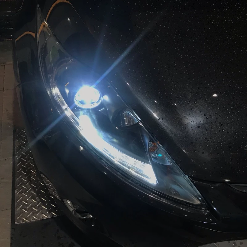 高品質 FORD FIESTA 09 10 11 燈眉 R8 魚眼大燈
