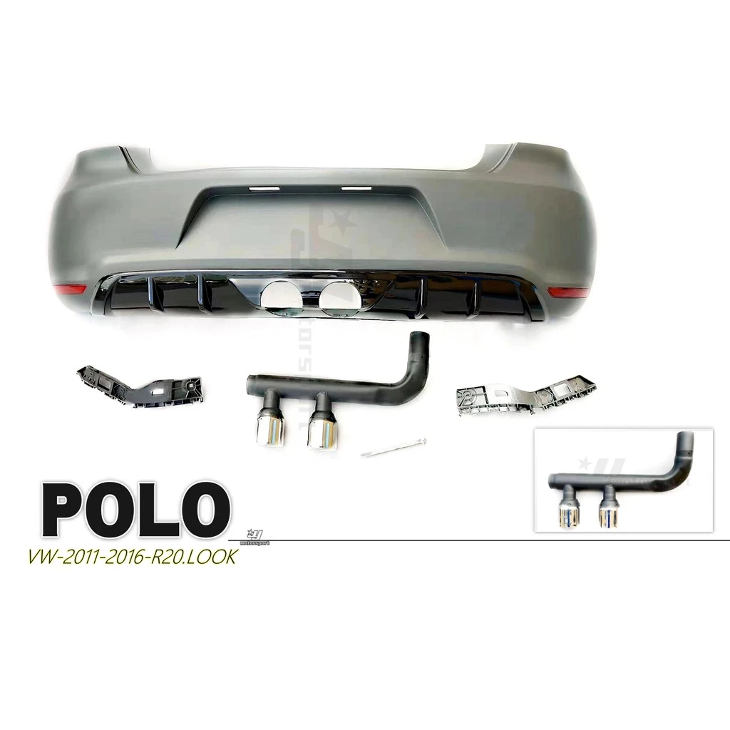 全新 VW 福斯 POLO 2011-2016 R20 前保桿 後保桿 側裙 總成 含水箱罩 日行燈 不含尾飾管
