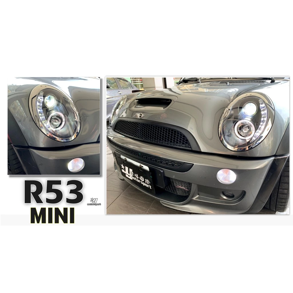 全新 MINI R53 R50 R52 COOPER MINI ONE 黑框 R8燈眉 頭燈 大燈