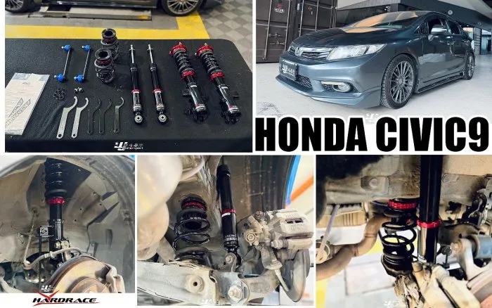 全新 HONDA CIVIC9 9.5 K14 BC避震器 V1 30段阻尼高低軟硬可調 保固18個月