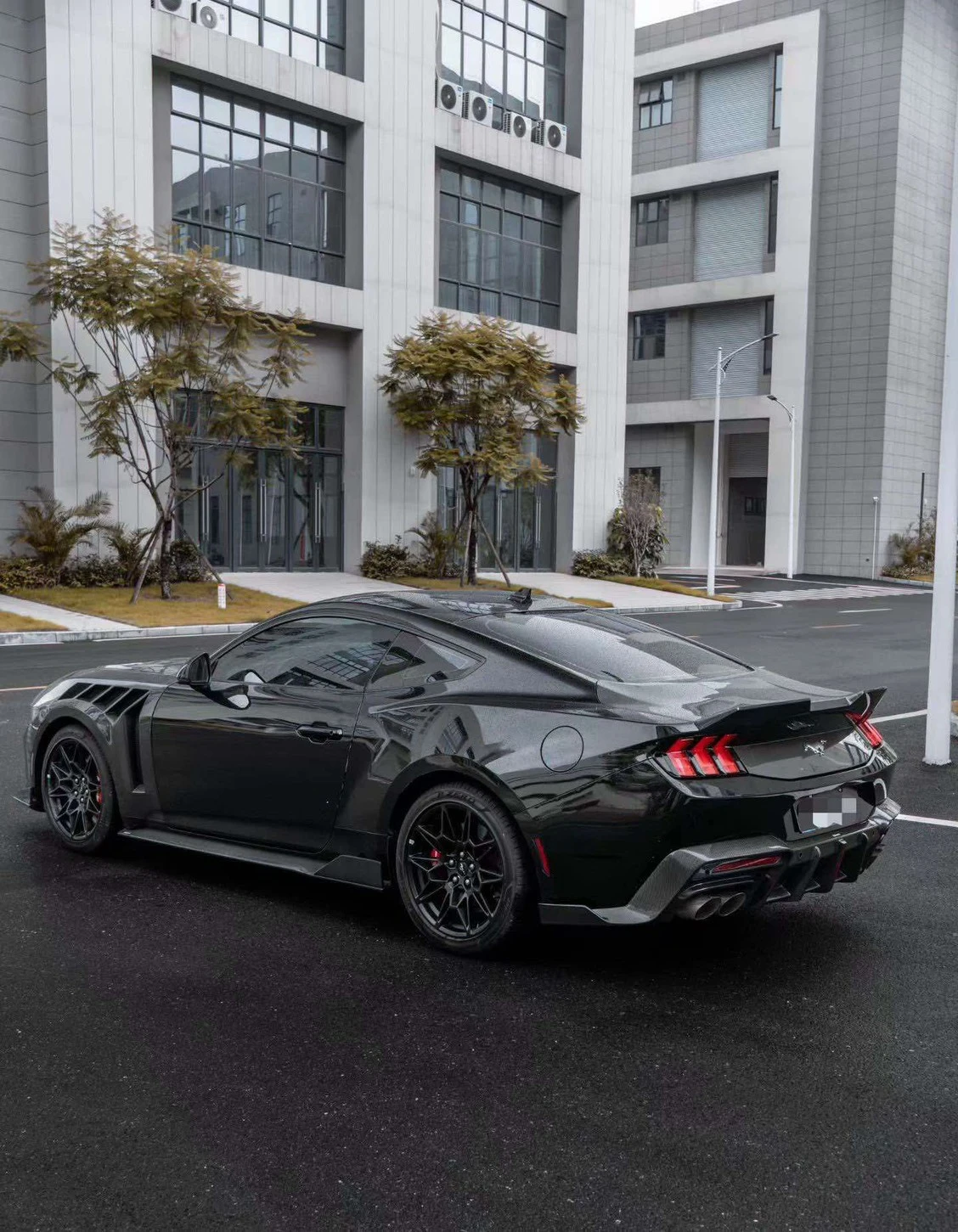 全新 野馬 MUSTANG 2024 2025- 七代 CMST A款 抽真空碳纖維 後箱蓋一體成形尾翼