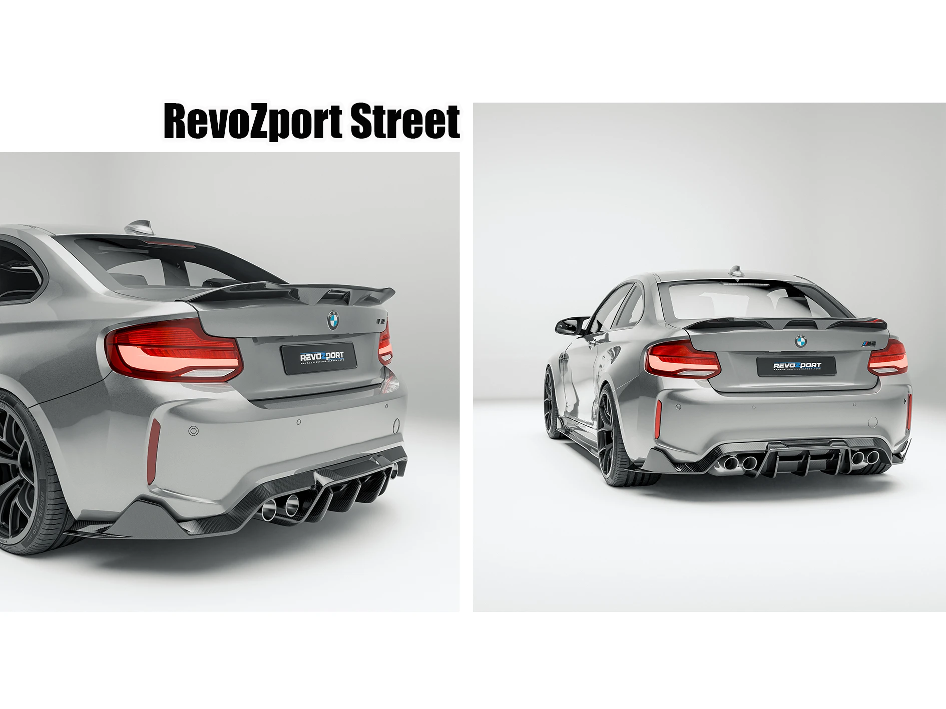 全新 BMW F87 M2 / M2 Competition RevoZport Street 乾式碳纖維 套件 前下巴 側裙 後下巴