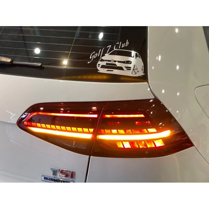 全新 福斯 VW GOLF 7 GOLF 7.5代 升級 紅白 GTI 樣式 LED 光導式 後燈 尾燈