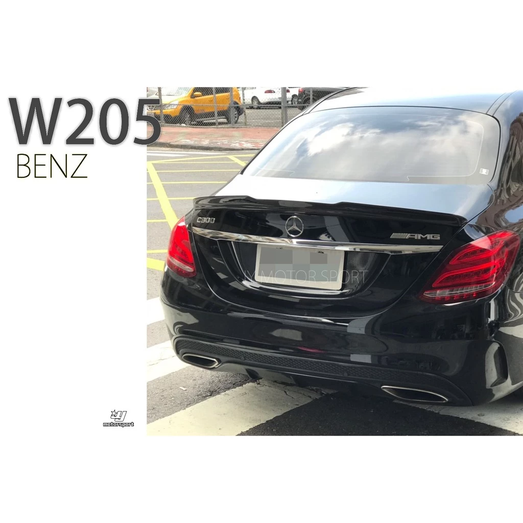全新 實車 賓士 BENZ W205 C300 C43 V牌 卡夢 碳纖維 CARBON 尾翼 鴨尾