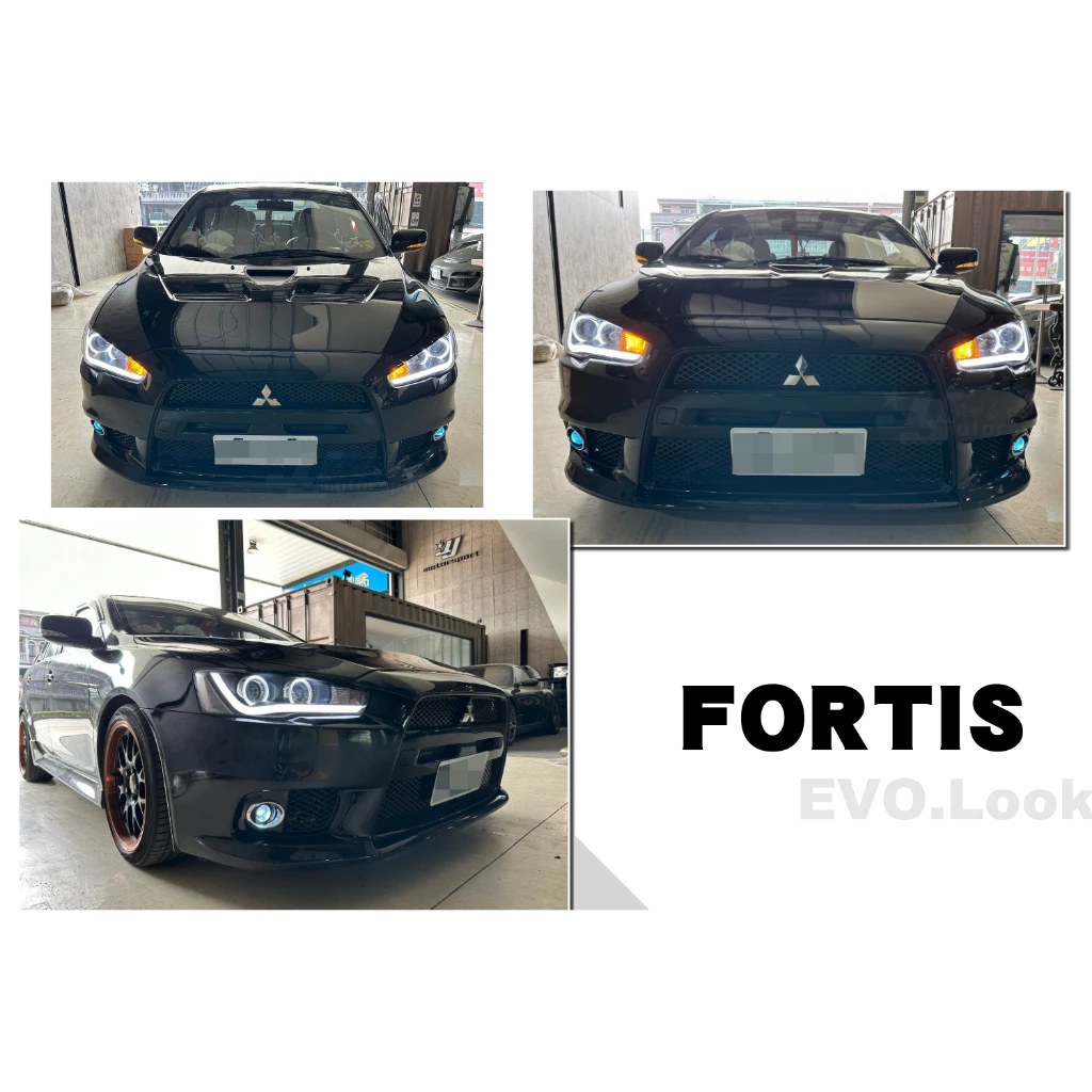 新 三菱 FORTIS 鯊魚頭 12 13 14 15年 改 EVO X 10 十代 前保桿 前大包 素材不含霧燈
