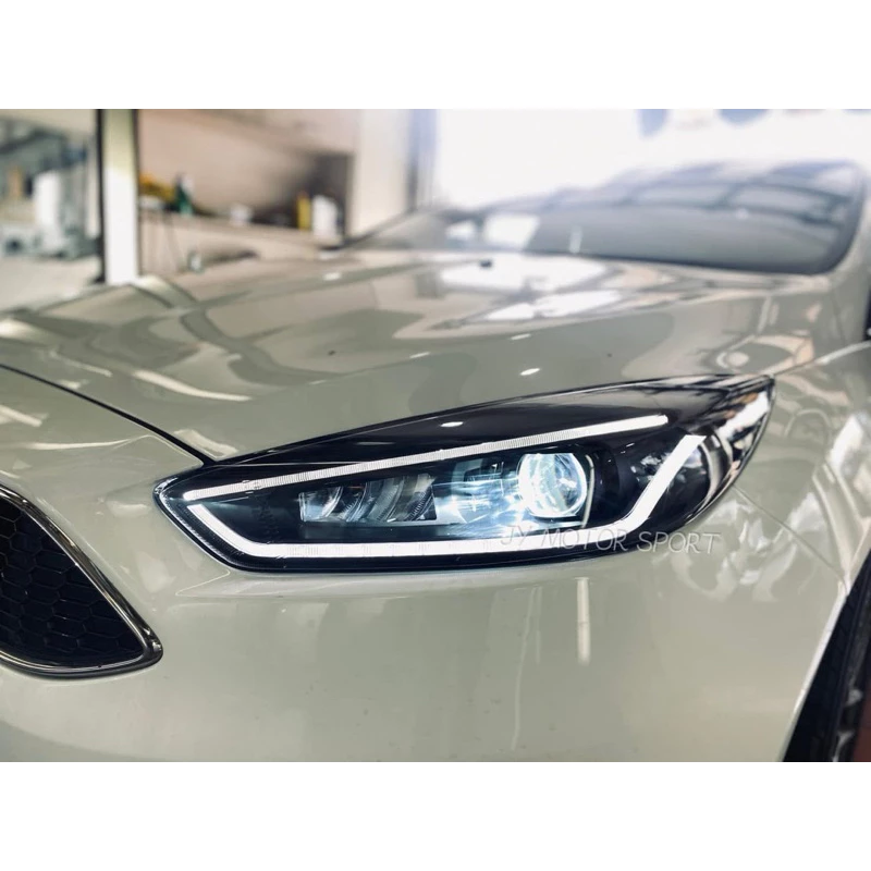 新品 FORD FOCUS MK3.5 16 17 18年 魚眼 R8燈眉 雙色流水方向燈 大燈