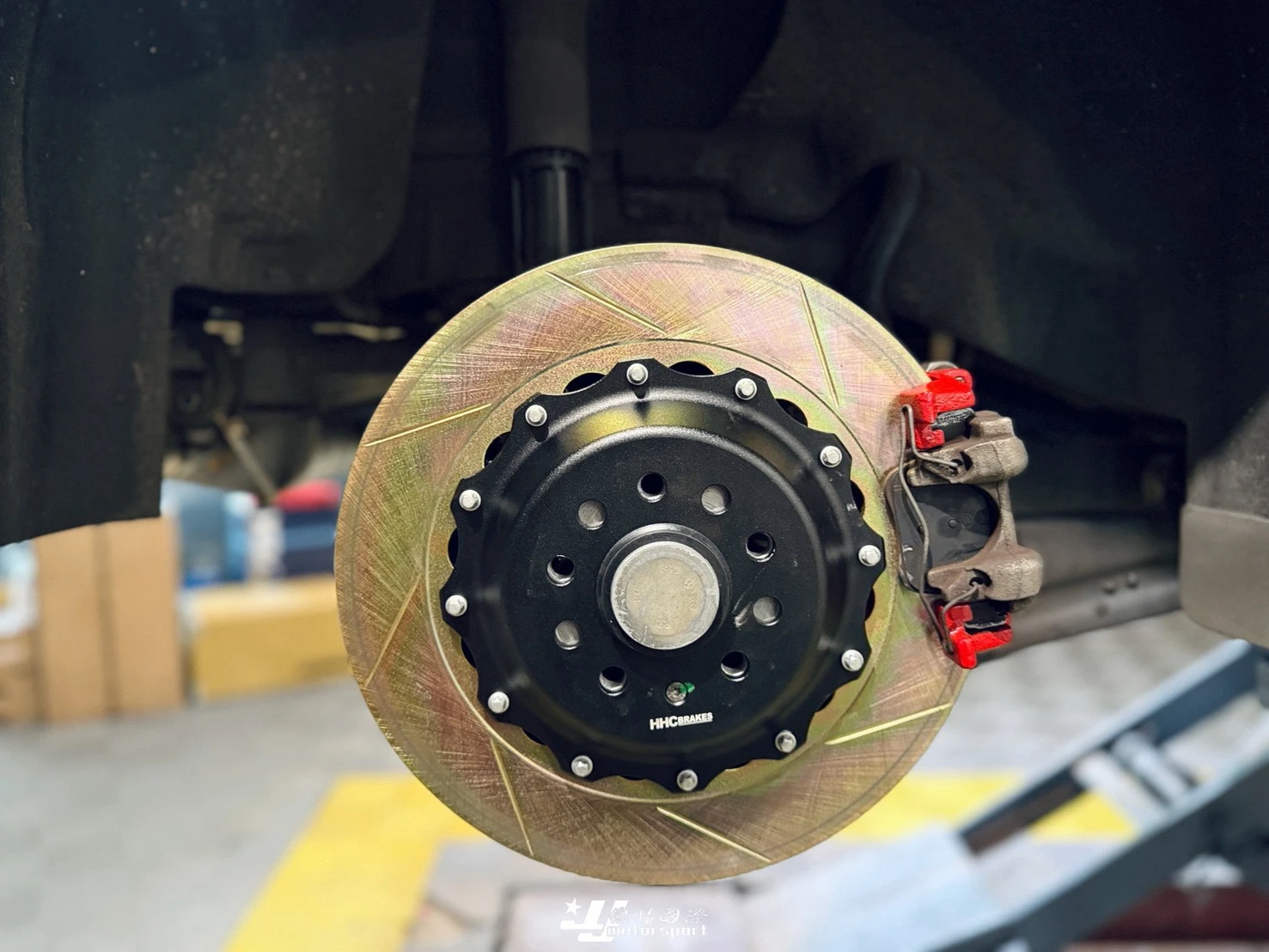  TIGUAN 2023- HHC BRAKES 劃線實心碟 煞車盤 後加大碟 370mm (金屬油管另購)