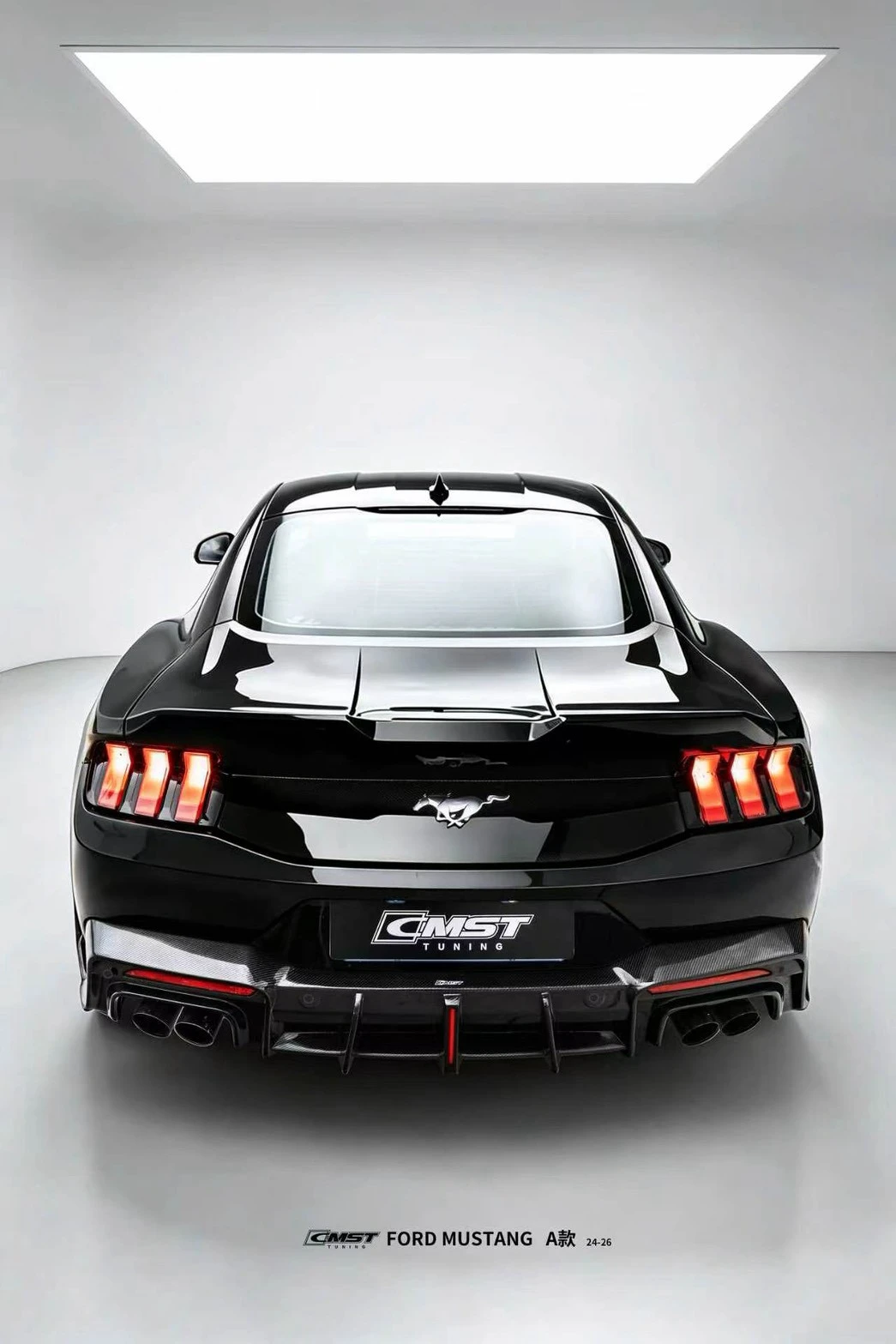全新 野馬 MUSTANG 2024 2025- 七代 CMST A款 抽真空碳纖維 後箱蓋一體成形尾翼
