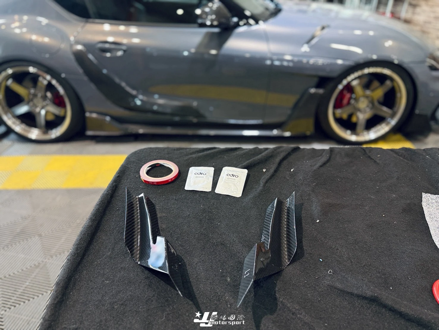 全新 TOYOTA GR SUPRA A90 ADRO 乾式碳纖維 前保桿風刀 前保 風刀