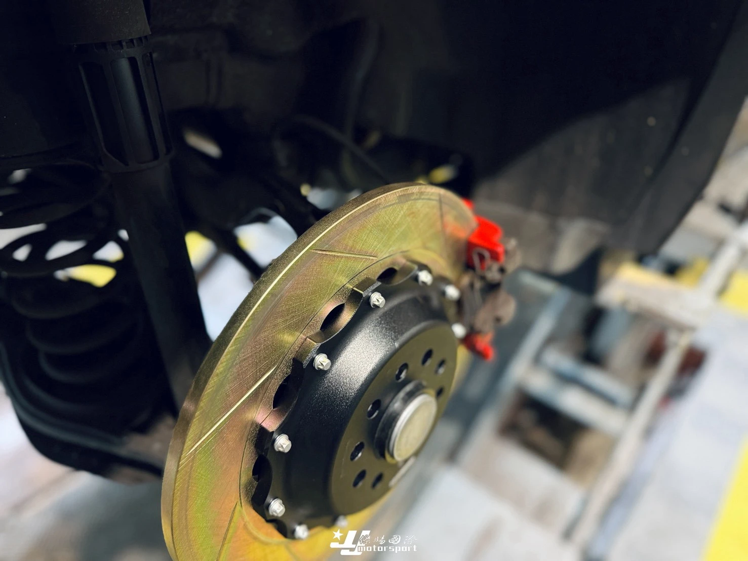  TIGUAN 2023- HHC BRAKES 劃線實心碟 煞車盤 後加大碟 370mm (金屬油管另購)