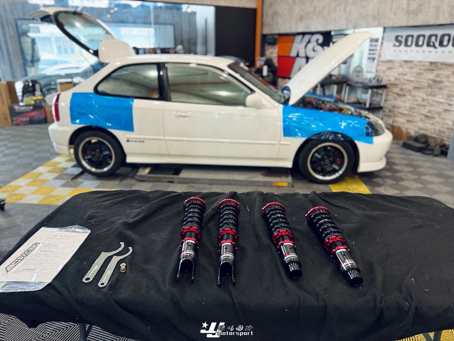 全新 HONDA CIVIC 喜美 K6 K8 BC 避震器 V1 系列 30段 高低軟硬可調 石車
