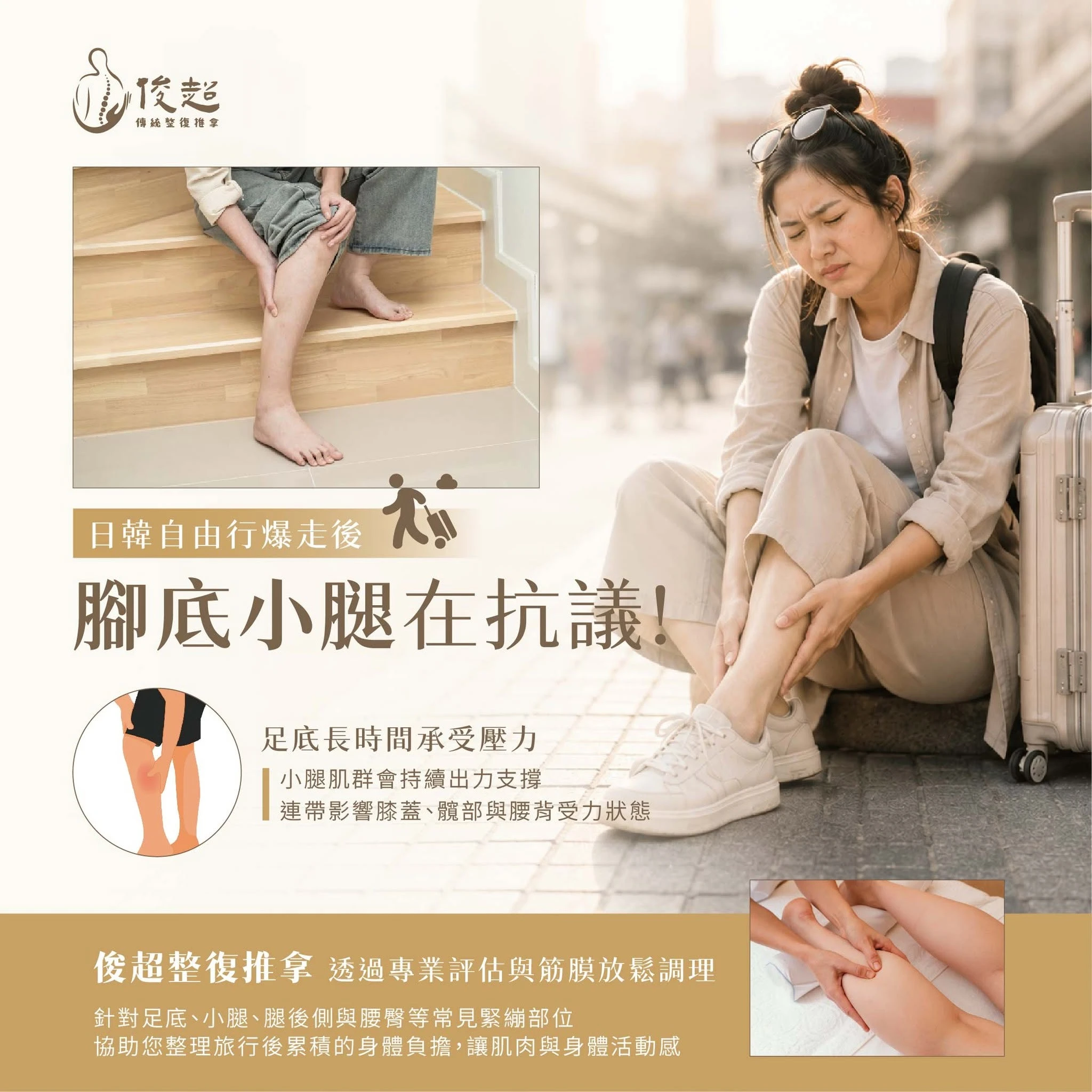 日韓自由行爆走後，腳底小腿在抗議!!