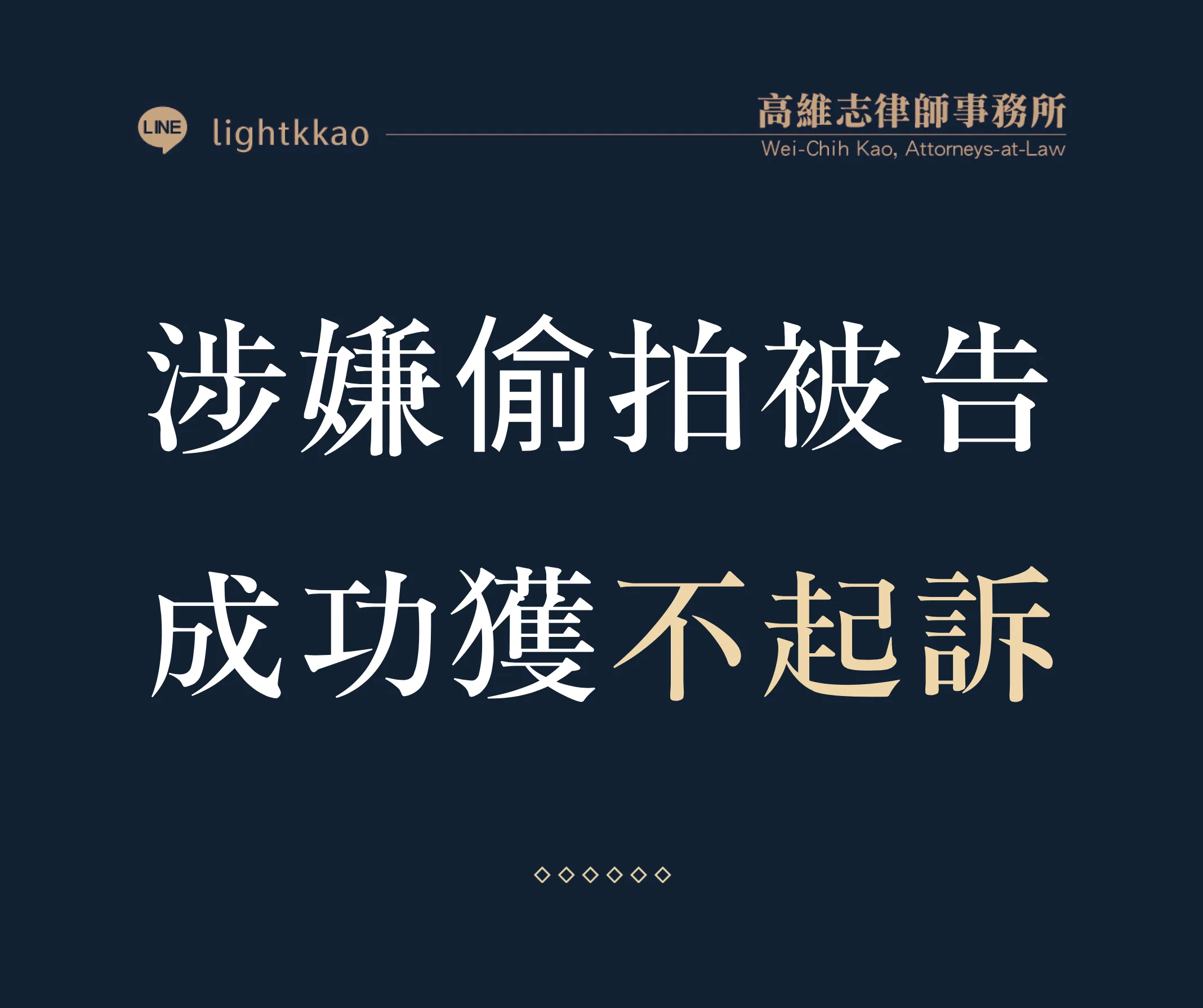 被懷疑偷拍遭提告妨害秘密罪-高維志律師辯護勝訴─成功獲得不起訴 高雄律師/台北律師/偷拍/勝訴