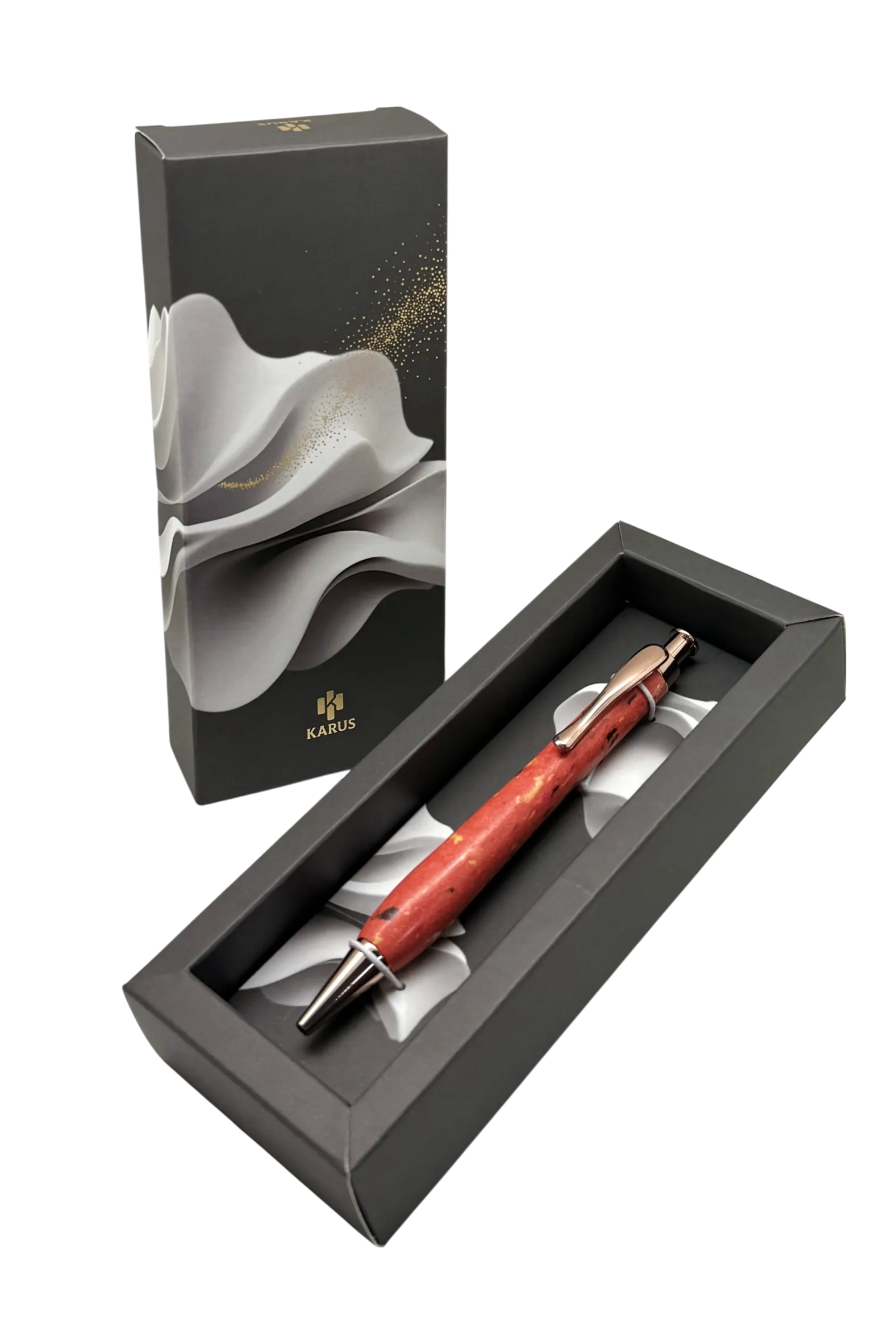 再衣筆｜橘紅色（Orange-Red Dressed Pen）