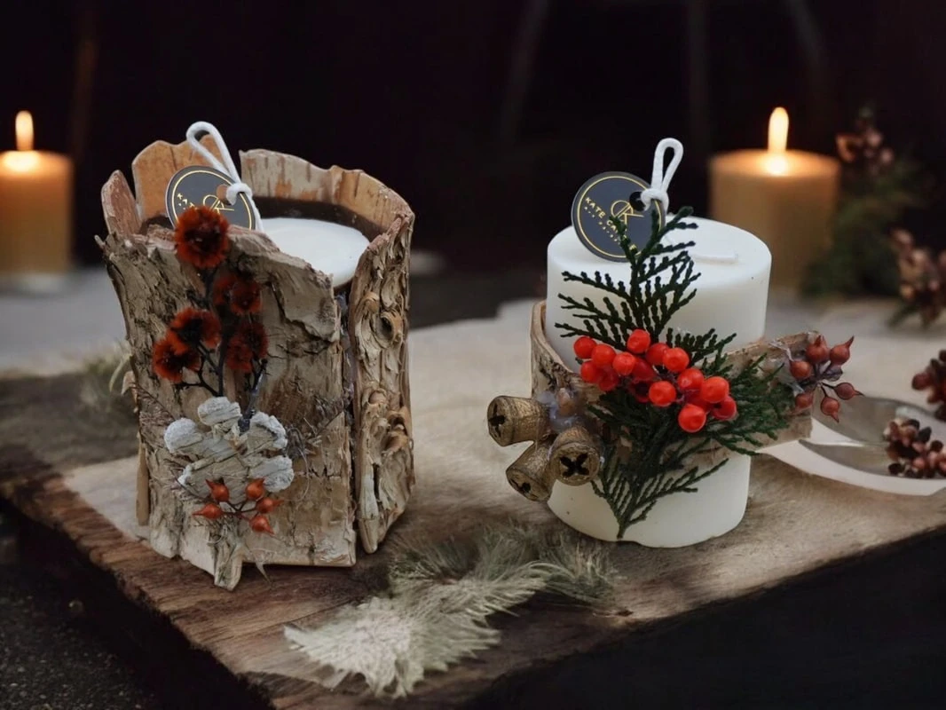 Birch tree candle 白樺木蠟燭