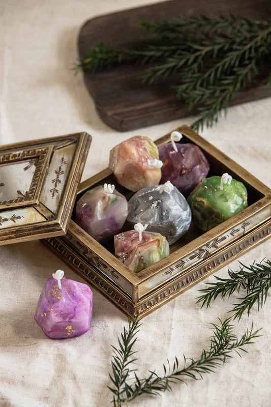 Birch stone candle 寶石蠟燭